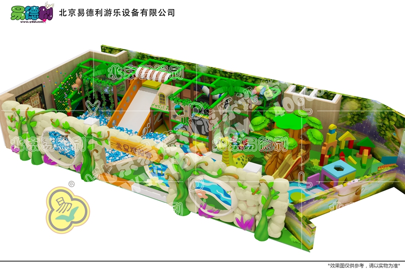 室內（nèi）卡通小型森林淘氣堡