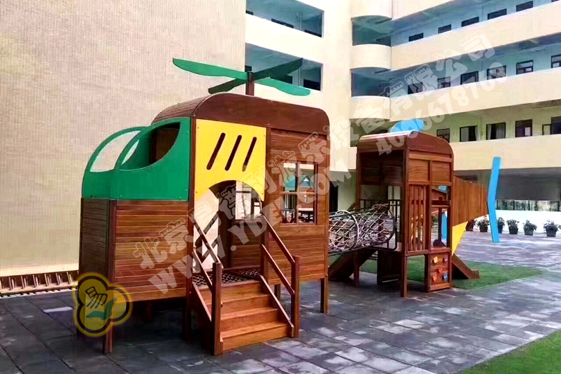 幼兒園木製定製滑梯設備