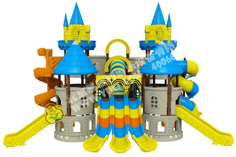 高端戶外城（chéng）堡（bǎo）造型滑梯一