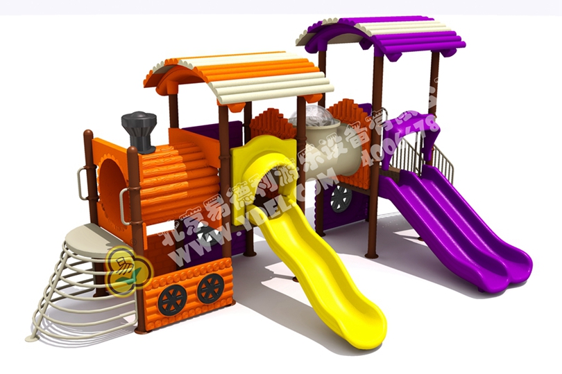 幼兒園（yuán）火車頭滑梯遊樂設備六