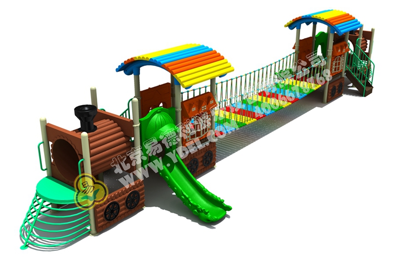 幼兒園火（huǒ）車頭滑梯遊樂設備三