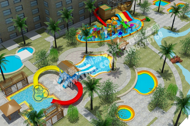 社區水（shuǐ）上遊樂園滑梯設備