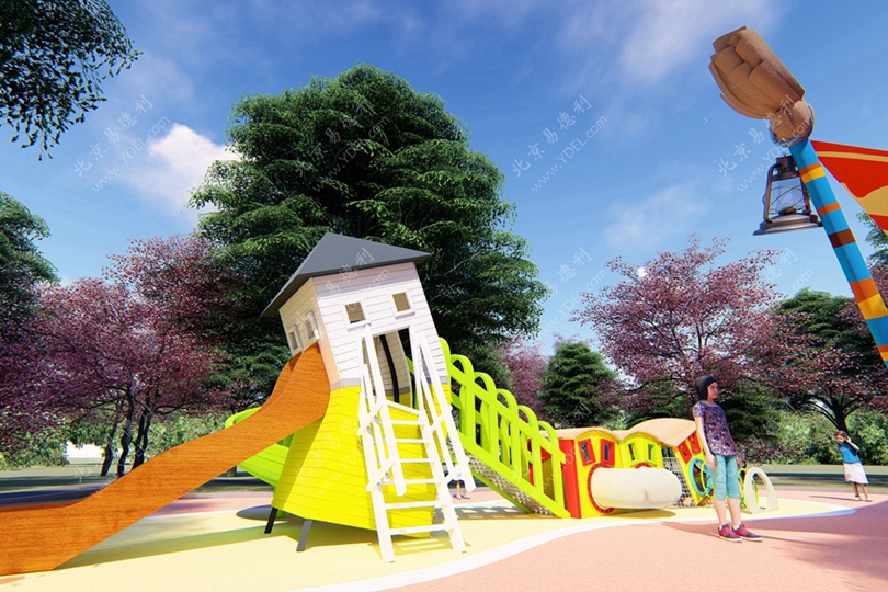 天津公園定製歪房子滑梯